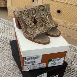 Lafayette 148 New York Tan Woven Sandals